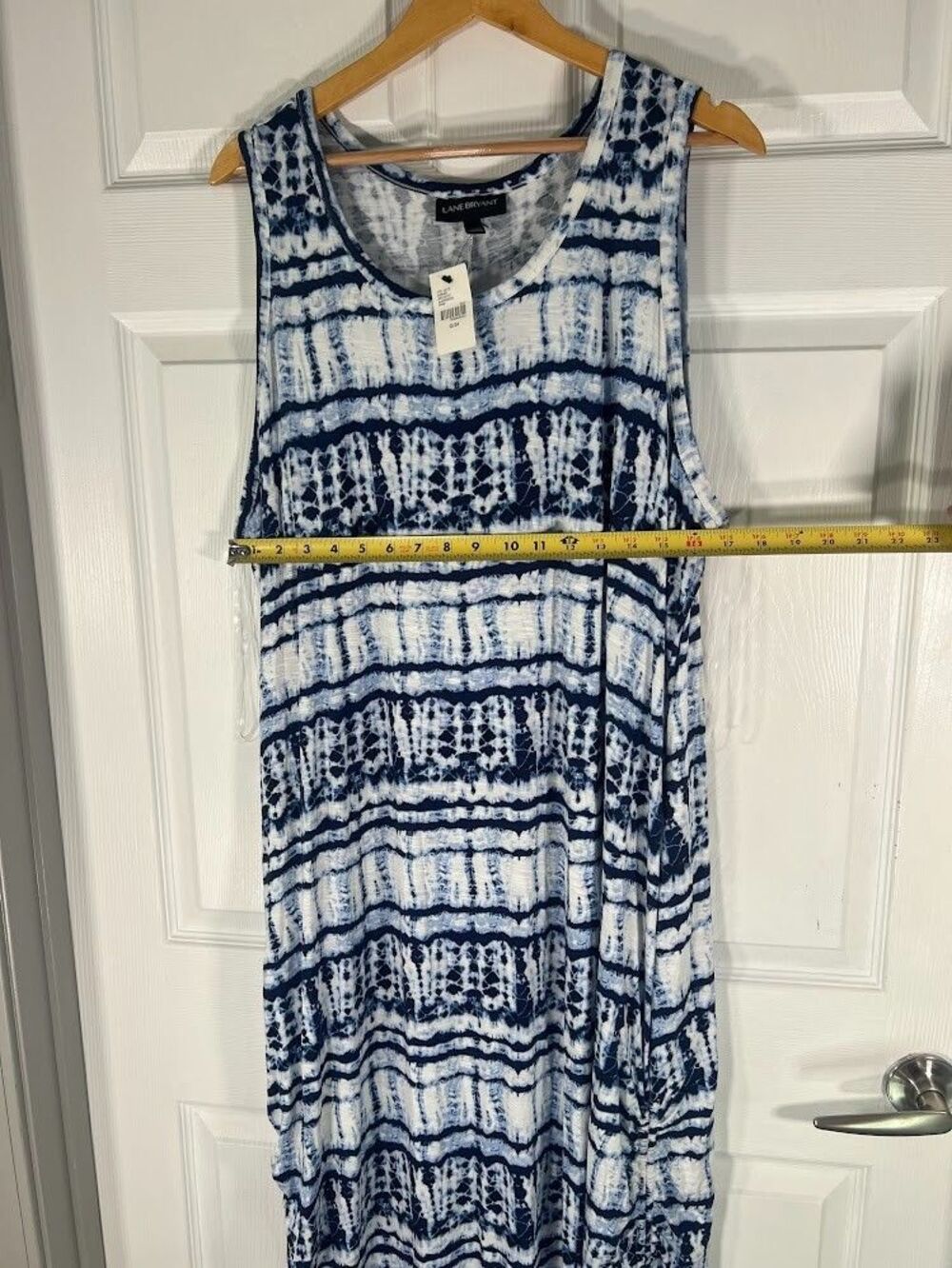 Lane Bryant Tank Maxi Boho Stretch Summer Dress Blue w/Pockets Size 22/24 NWT - Picture 11 of 16